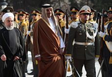 استقبال رسمی از امیر قطر توسط رئیس‌جمهور