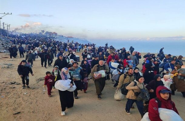 آغاز بازگشت آوارگان فلسطینی به شمال نوار غزه